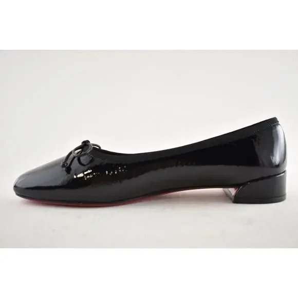 Christian Louboutin Sweetie Jane Flat Black Patent Leather Ballet Ballerina 42 - Picture 10 of 14